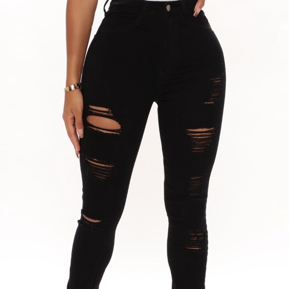 Distressed jeans